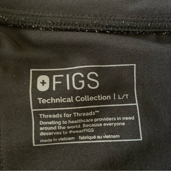 FIGS technical collection high waisted Livingston basic scrub pants black - Picture 8 of 12